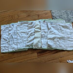 8 organic prefold cloth diapers